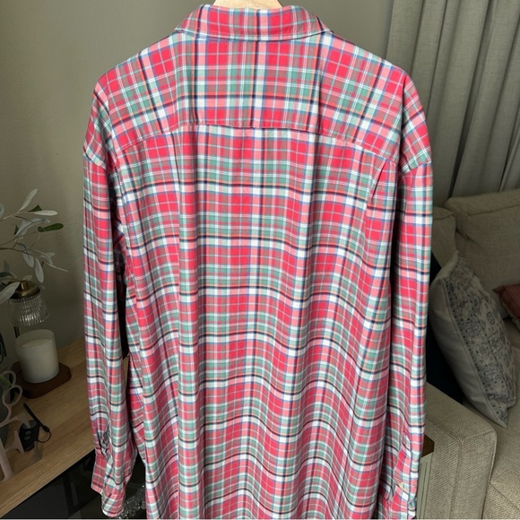 Cremieux Classics Men’s Red/white/blue/green Plaid L/S Button Up Size 3XB - Picture 6 of 11